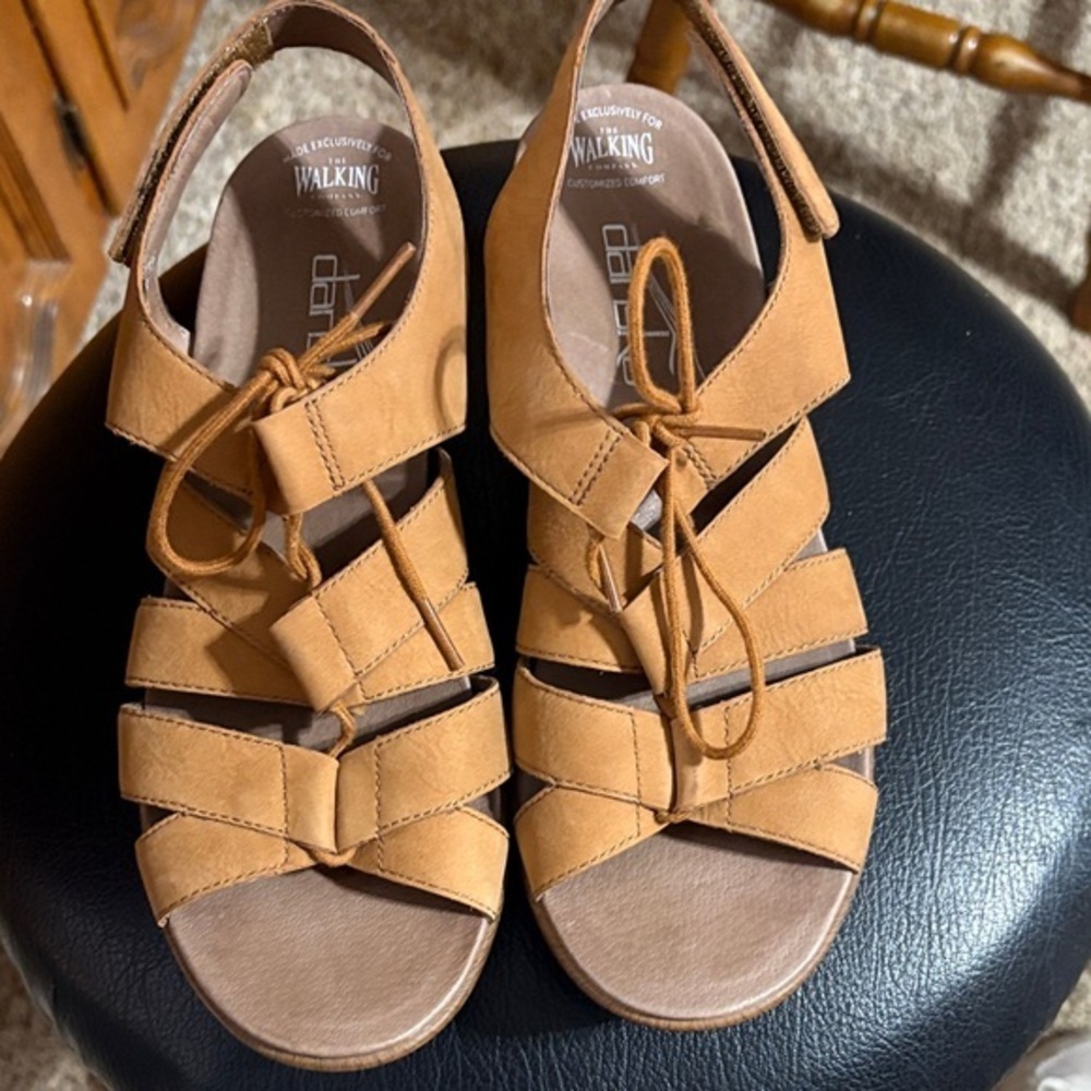 Dansko Tan Strappy Leather Sandals